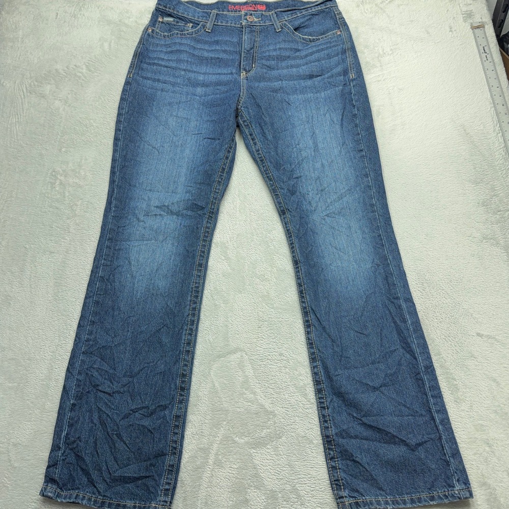 Cinch Jeans Women 33/15 L Blue Emerson Mid Rise Bootcut Western Denim MJ84352001